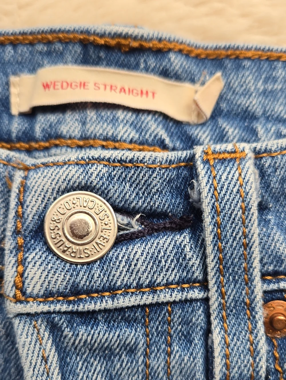 Levi's Premium Wedgie Straight Jeans Size 27 W27 L28 Medium Wash High Rise